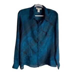 Norton McNaughton vintage Paisley Print Blouse Size 12
